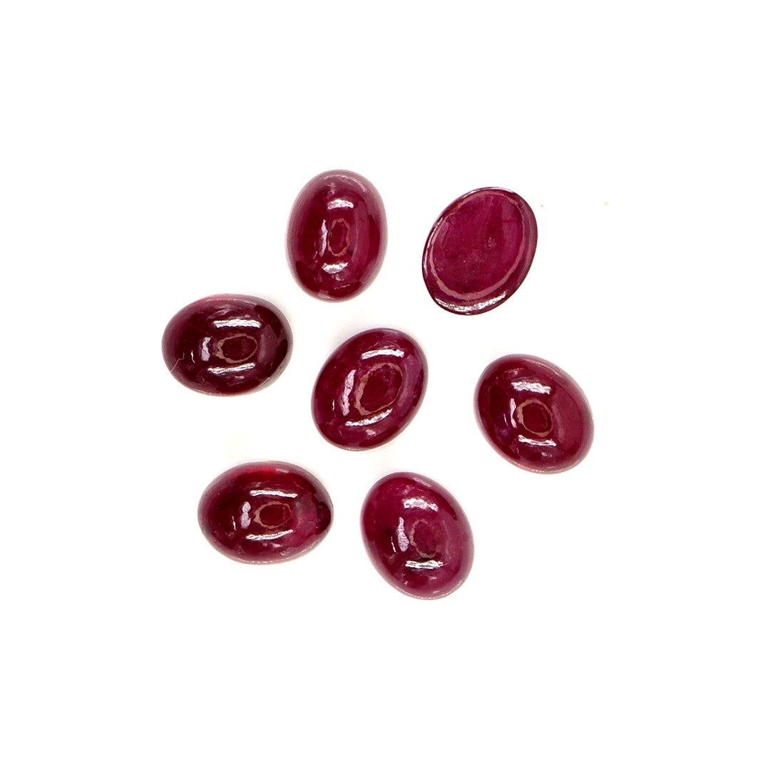 Natural Bangkok Ruby Calibrated Cabochon Ovals | 7x9mm & 8x10mm