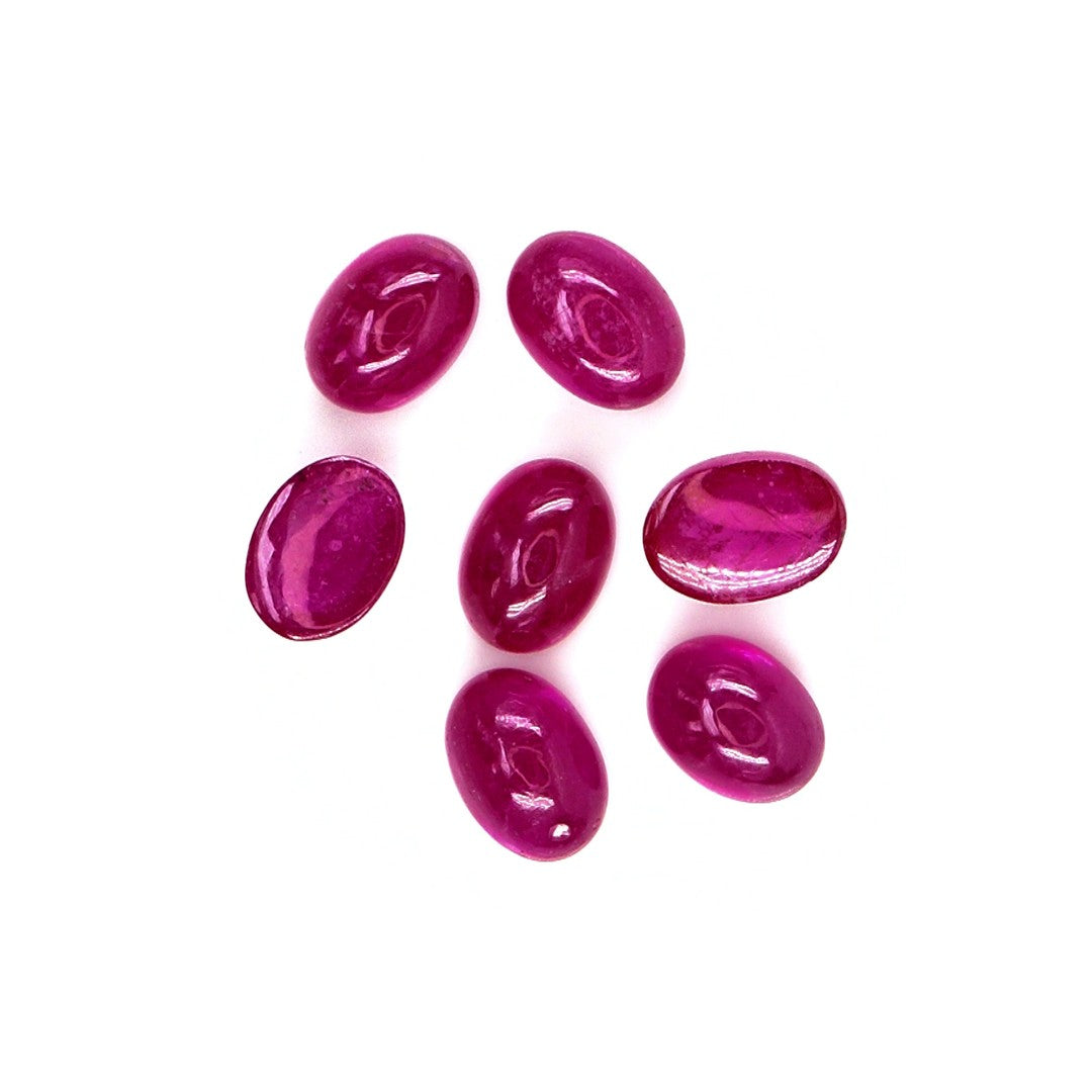 Natural Bangkok Ruby Calibrated Cabochon Ovals | 5x7mm & 6x8mm