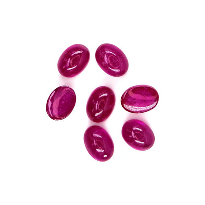 Natural Bangkok Ruby Calibrated Cabochon Ovals | 5x7mm & 6x8mm