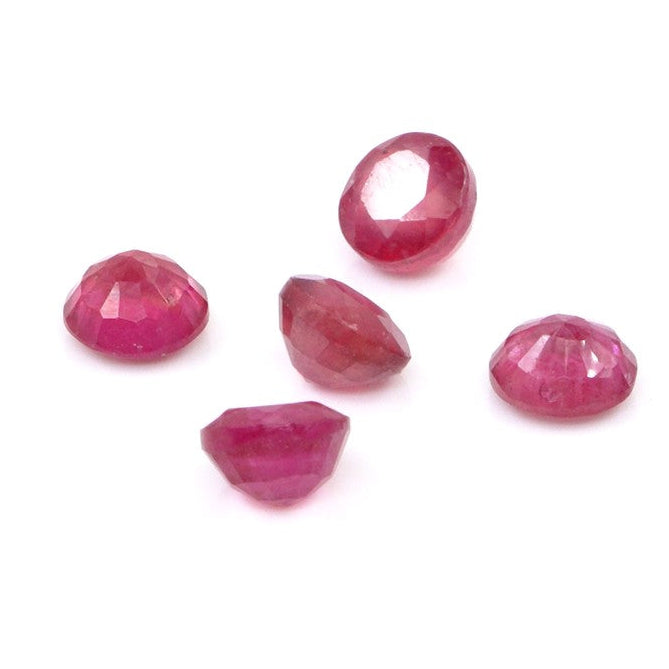 Natural Bangkok Ruby Calibrated Rounds | 5mm & 6mm
