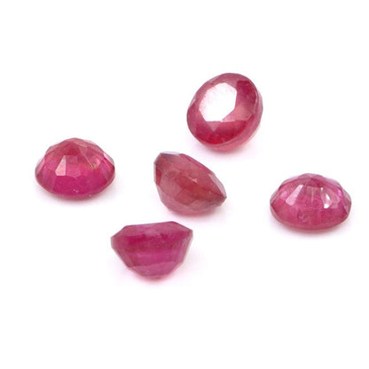 Natural Bangkok Ruby Calibrated Rounds | 5mm & 6mm