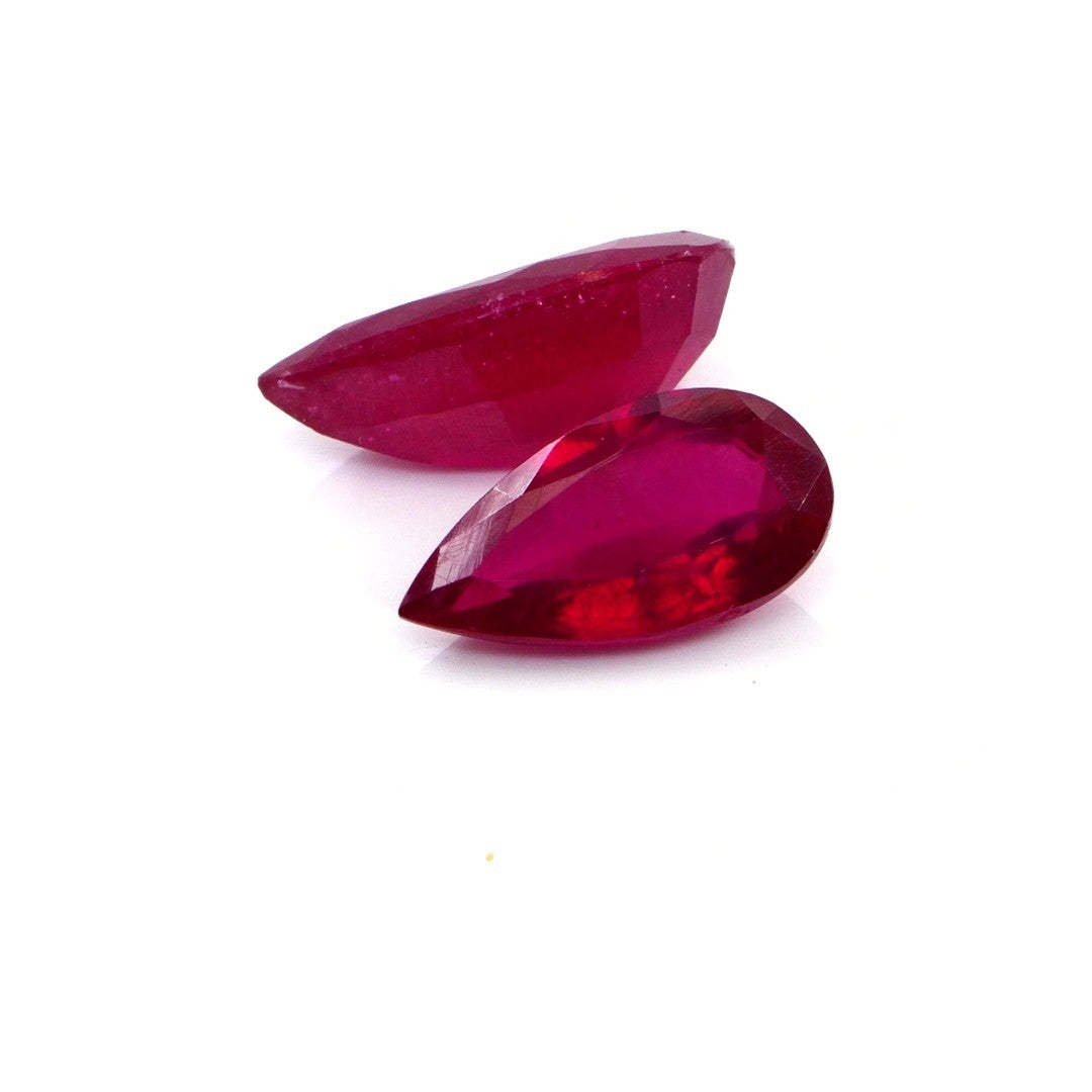 Natural Bangkok Ruby Calibrated Pears | 9x13mm & 10x15mm