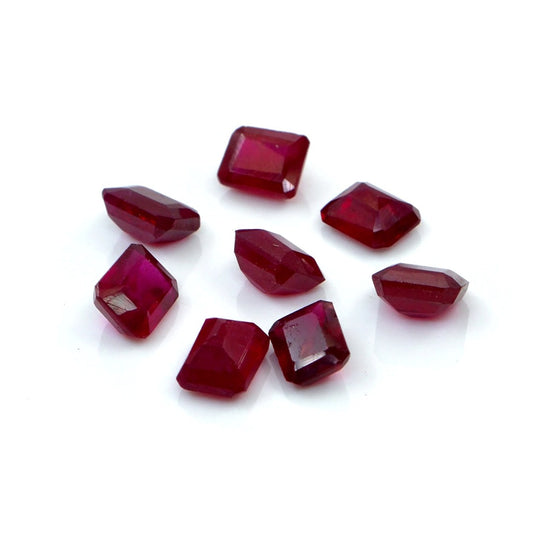 Natural Bangkok Ruby Calibrated Octagons | 6x7mm & 7x8mm