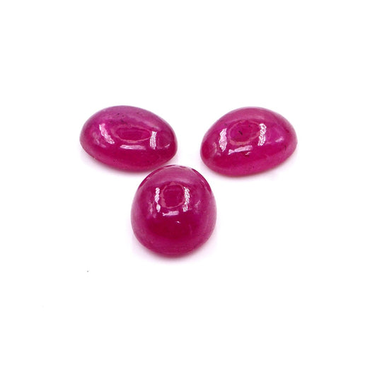 Natural Bangkok Ruby Calibrated Cabochon Ovals | 7x9mm & 8x10mm