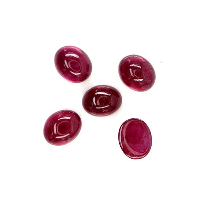 Natural Bangkok Ruby Calibrated Cabochon Ovals | 7x9mm & 8x10mm