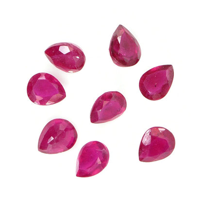 Natural Bangkok Ruby Calibrated Pears | 7x8mm & 8x9mm
