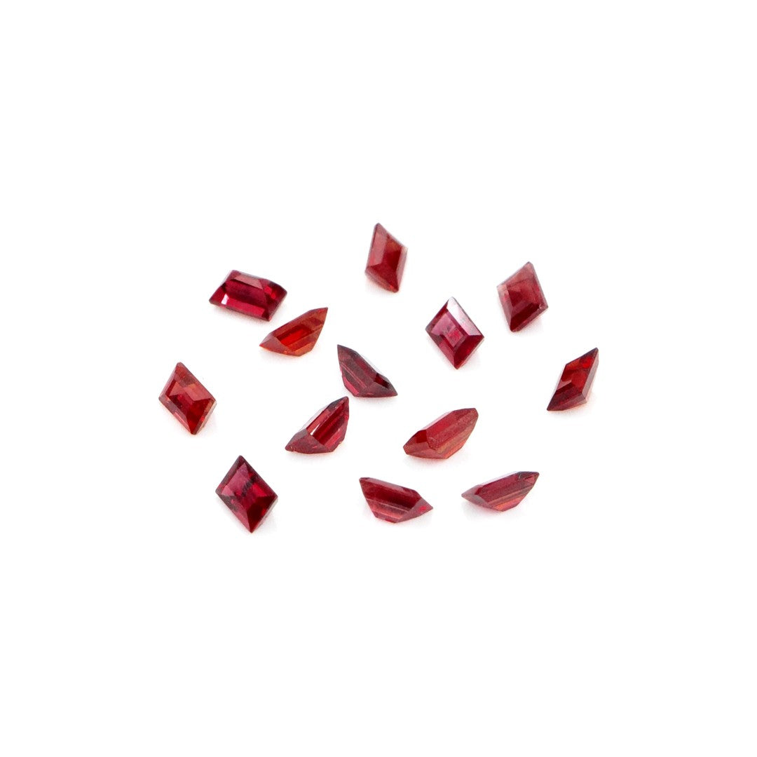 Natural Untreated Red Sapphire Calibrated Baguettes | 3x4mm & 4x5mm