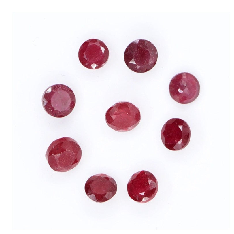 Natural Bangkok Ruby Calibrated Rounds | 3mm & 4mm