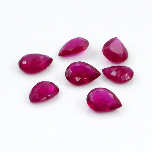 Natural Bangkok Ruby Calibrated Pears | 7x9mm & 8x10mm