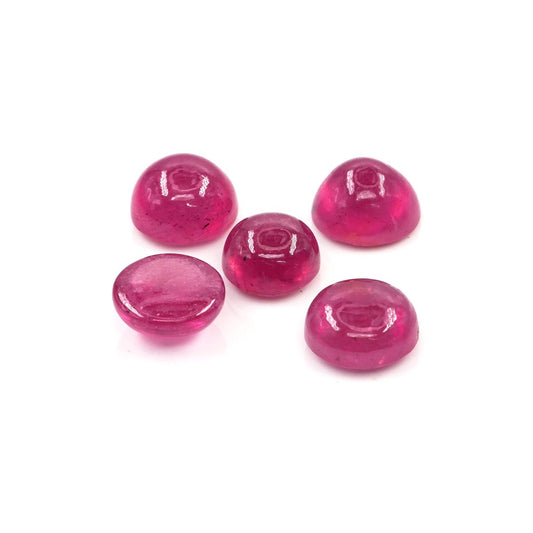 Natural Bangkok Ruby Calibrated Cabochon Rounds | 9mm & 10mm