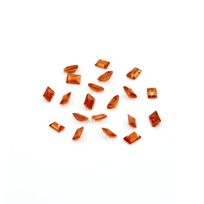 Natural Untreated Orange Sapphire Calibrated Baguettes | 3x4mm & 4x5mm