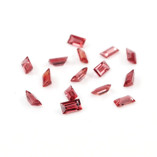 Natural Untreated Padparadscha Sapphire Calibrated Baguettes | 1.5x3mm