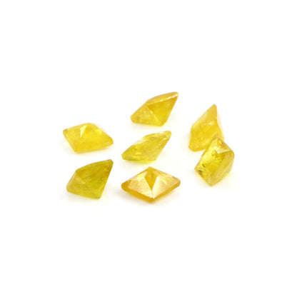 Natural Untreated Yellow Sapphire Calibrated Squares | 3mm & 3.5mm