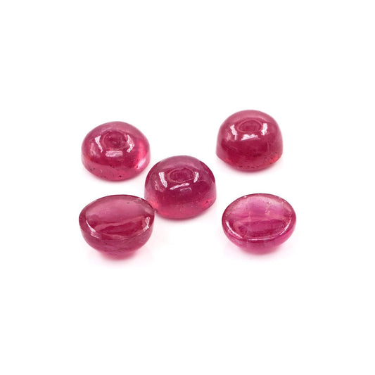 Natural Bangkok Ruby Calibrated Cabochon Rounds | 9mm & 10mm