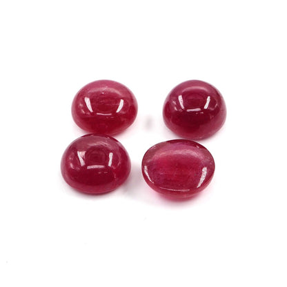 Natural Bangkok Ruby Calibrated Cabochon Rounds | 11mm & 12mm