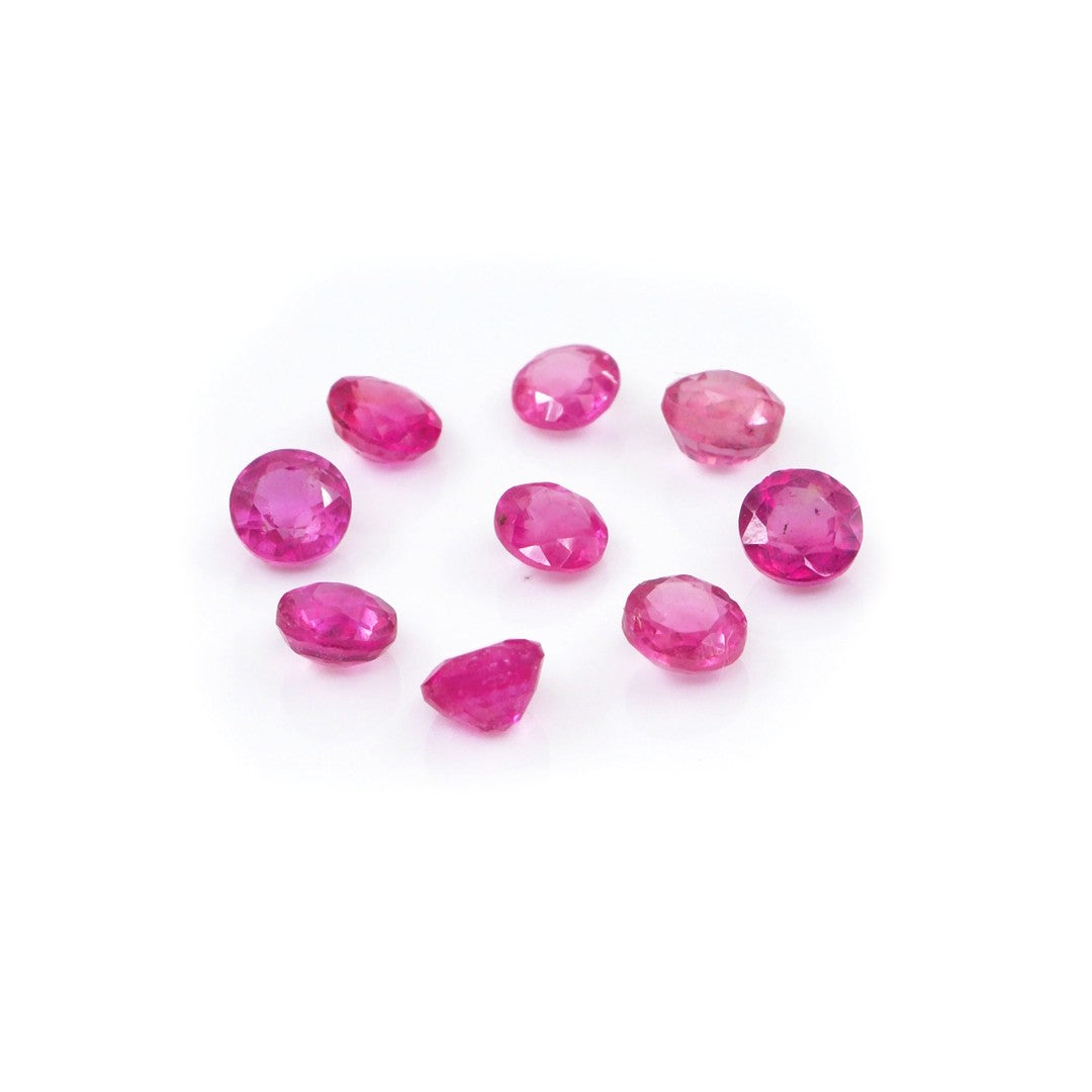 Natural Bangkok Ruby Calibrated Rounds | 3mm & 4mm