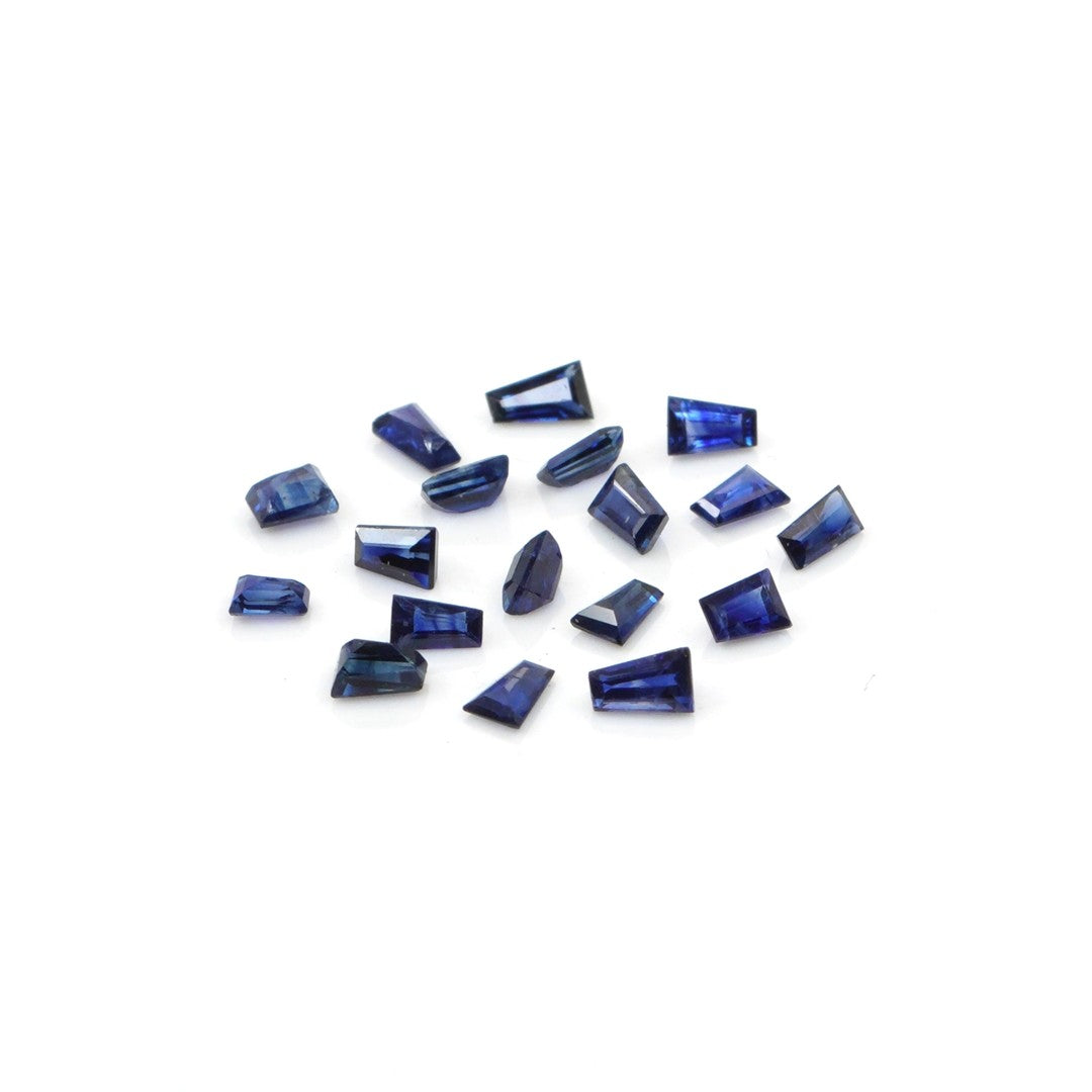 Natural Untreated Blue Sapphire Calibrated Tapper Baguettes | 1.5x2x4mm & 2x3x4mm