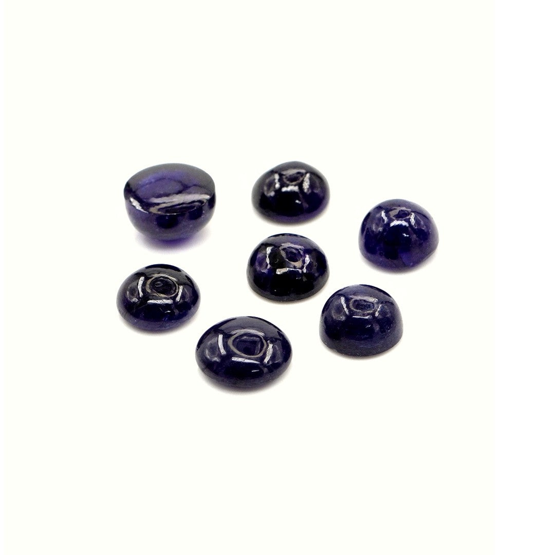 Natural Bangkok Blue Sapphire Calibrated Cabochon Rounds | 7mm & 8mm