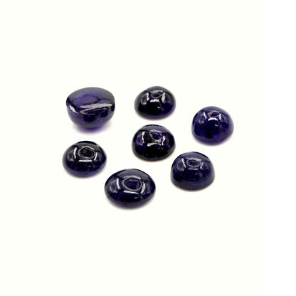 Natural Bangkok Blue Sapphire Calibrated Cabochon Rounds | 7mm & 8mm