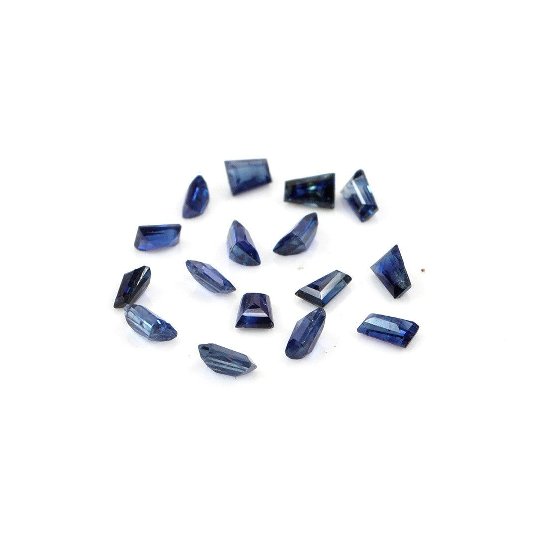 Natural Untreated Blue Sapphire Calibrated Tapper Baguettes | 1.5x2x4mm & 2x3x4mm