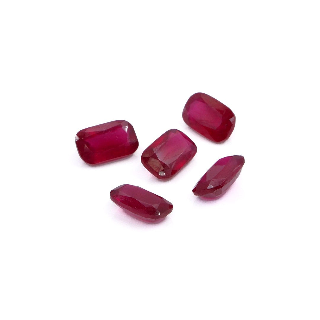 Natural Bangkok Ruby Calibrated Long Cushion | 5x7mm & 6x8mm