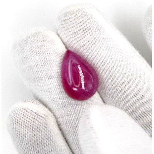 Natural Bangkok Ruby Cabochon Pears | 17.12cts