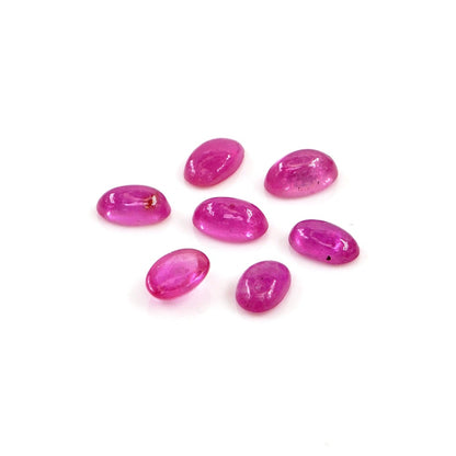 Natural Bangkok Ruby Calibrated Cabochon Ovals | 2x4mm