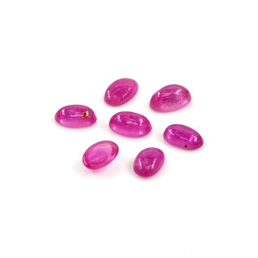 Natural Bangkok Ruby Calibrated Cabochon Ovals | 2x4mm