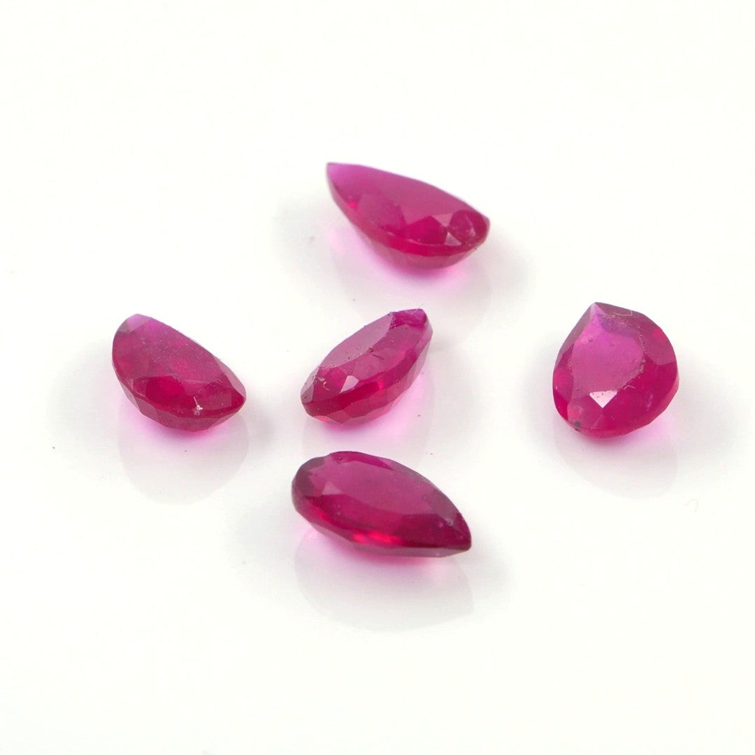 Natural Bangkok Ruby Calibrated Pears | 6x9mm & 7x10mm