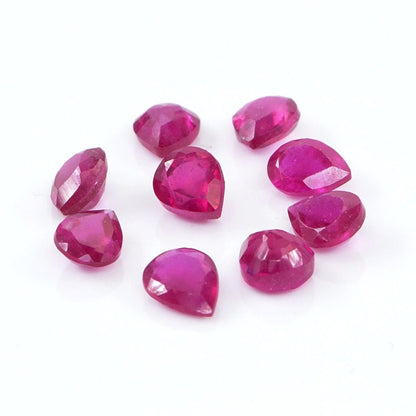 Natural Bangkok Ruby Calibrated Pears | 5x6mm & 6x7mm