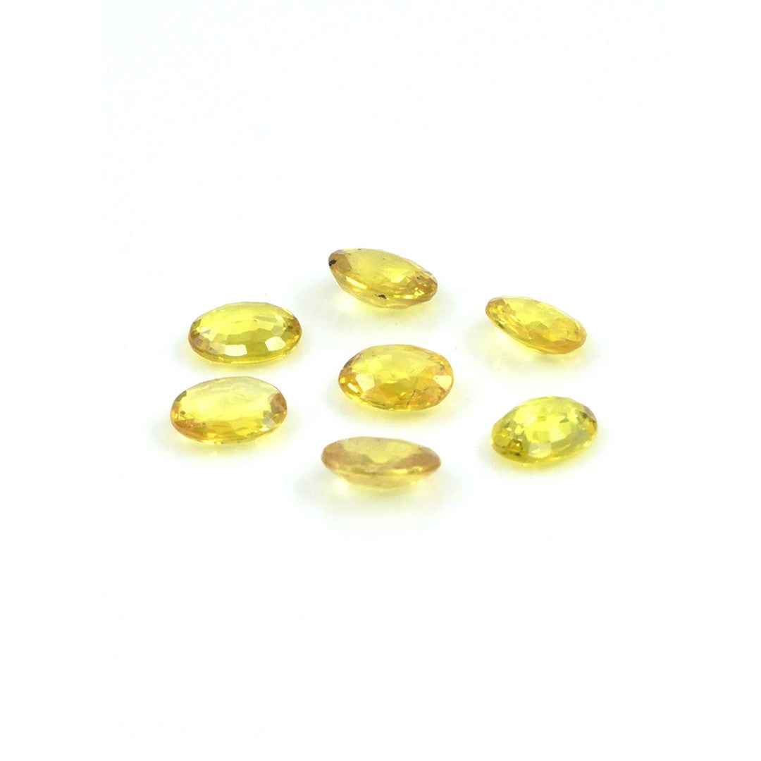 Natural Untreated Yellow Sapphire Calibrated Ovals | 3x4mm & 4x5mm