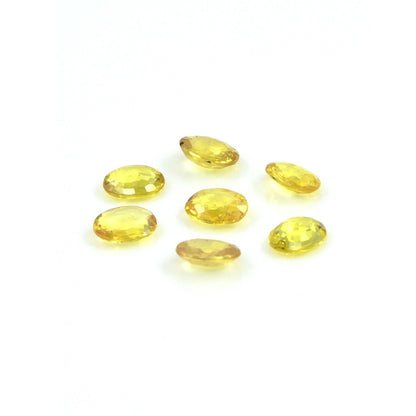 Natural Untreated Yellow Sapphire Calibrated Ovals | 3x4mm & 4x5mm