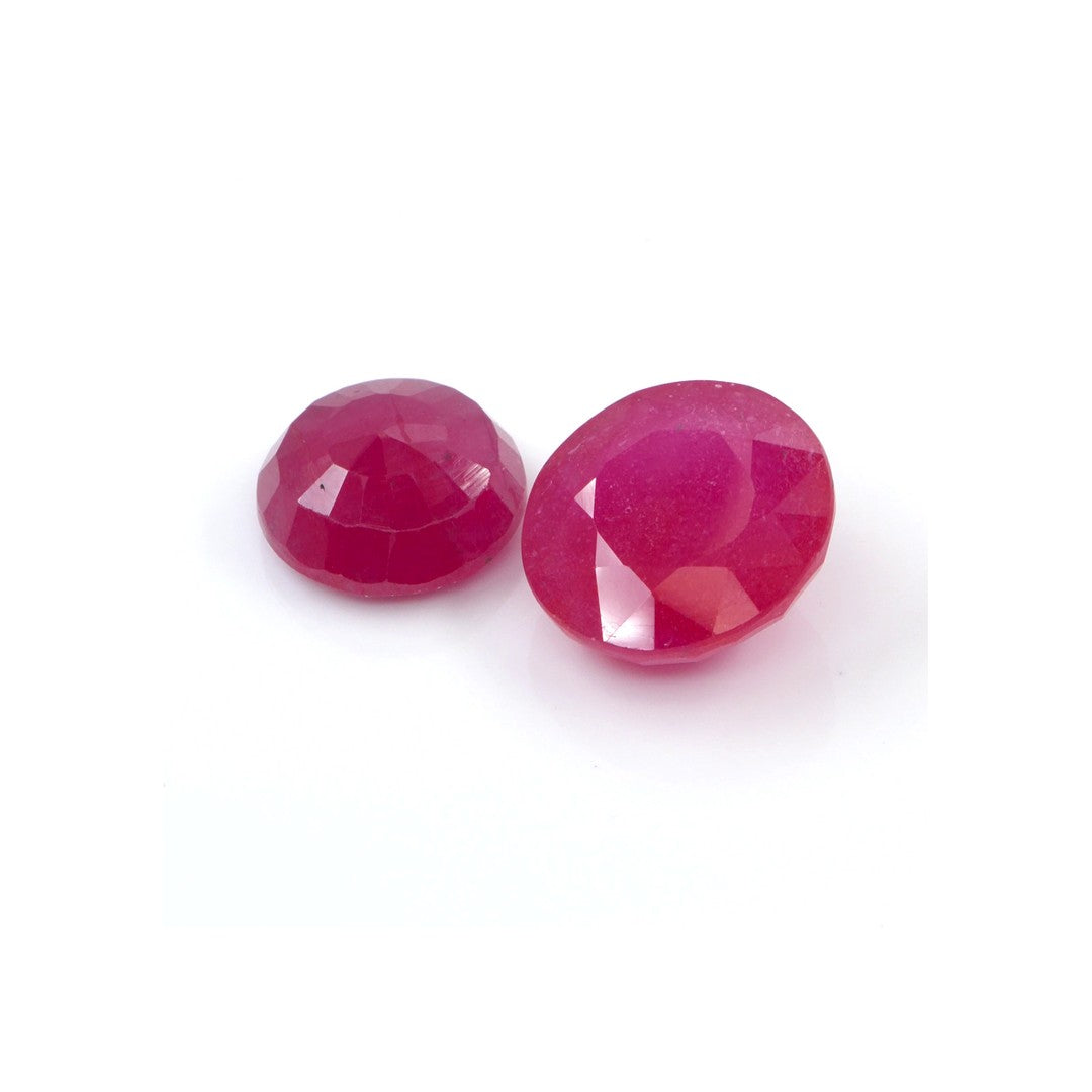 Natural Bangkok Ruby Calibrated Rounds | 14mm & 15mm