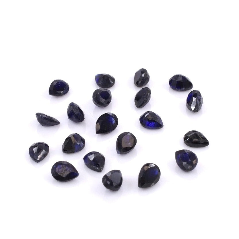 Natural Bangkok Blue Sapphire Calibrated Pears | 3x4mm & 4x5mm