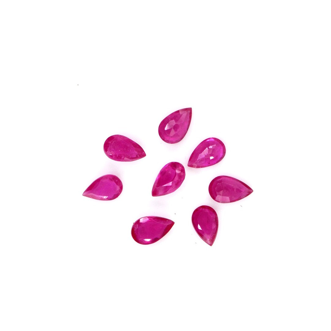 Natural Bangkok Ruby Calibrated Pears | 2x4mm