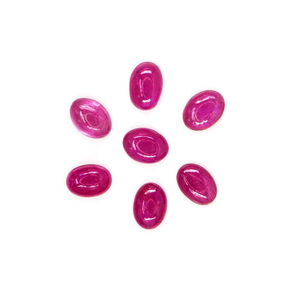 Natural Bangkok Ruby Calibrated Cabochon Ovals | 5x7mm & 6x8mm