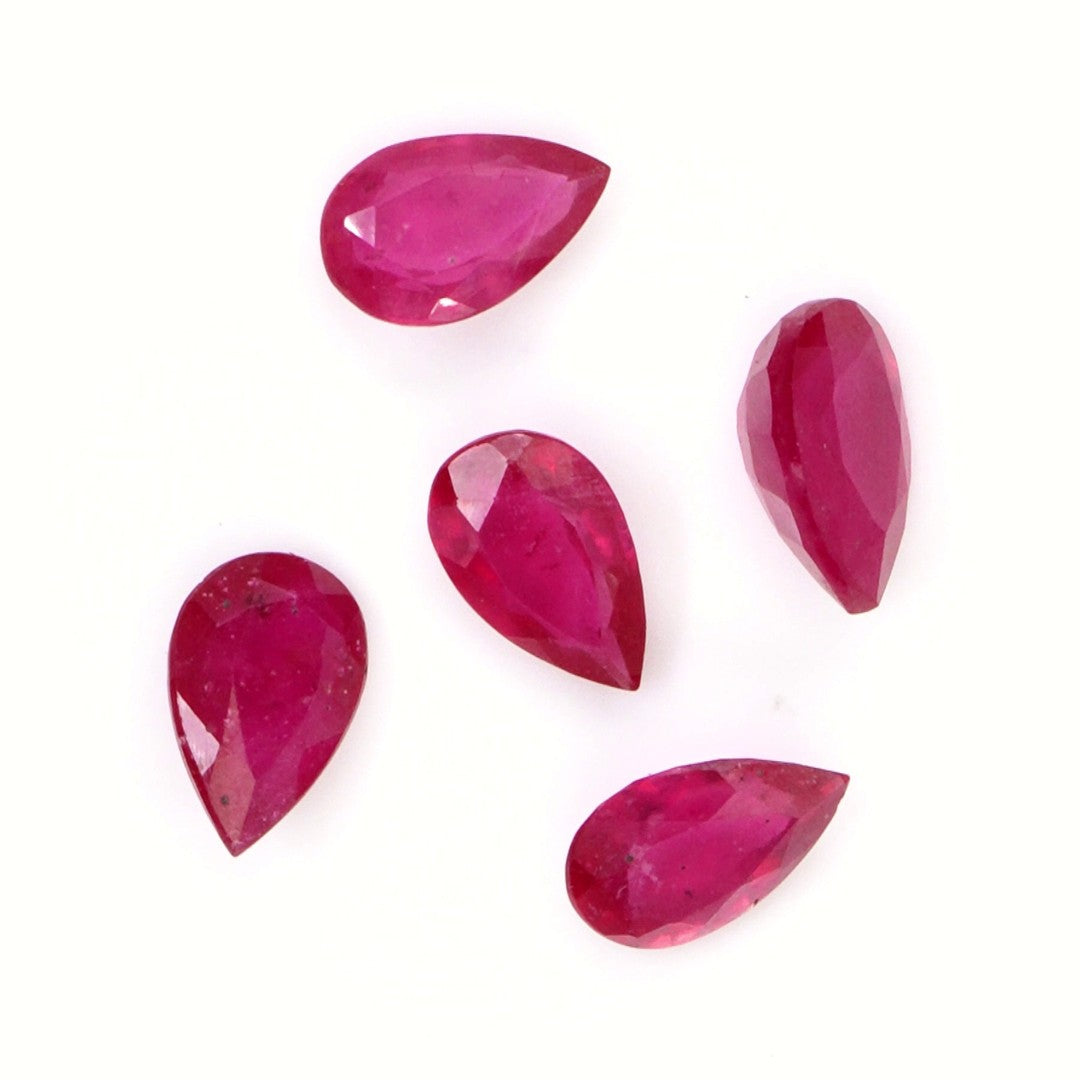Natural Bangkok Ruby Calibrated Pears | 6x9mm & 7x10mm