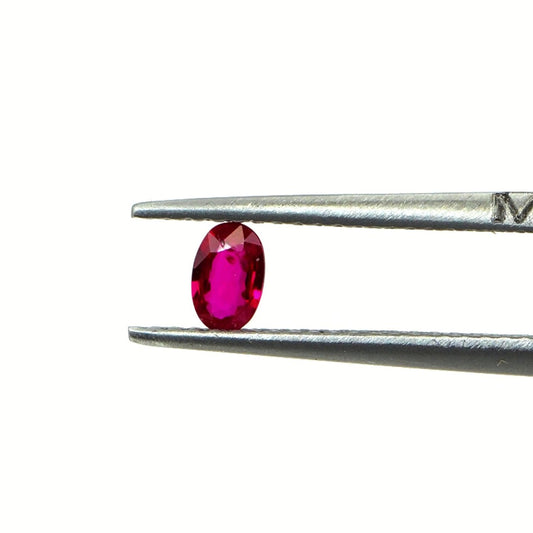 Natural Untreated Mozambique Ruby Calibrated Ovals | 3x5mm & 4x6mm