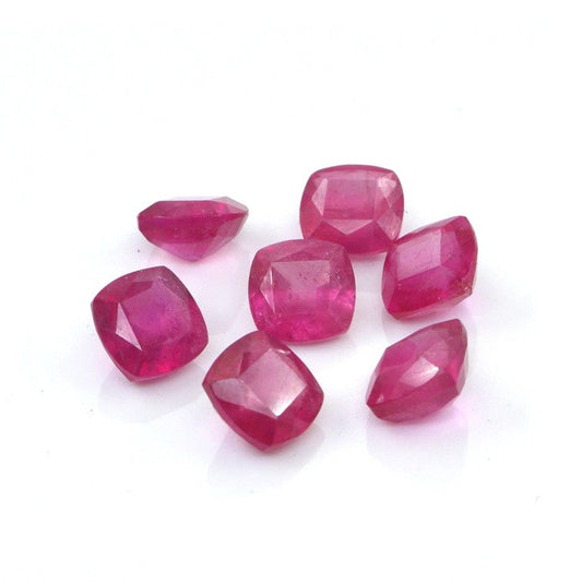 Natural Bangkok Ruby Calibrated Cushions | 6mm & 7mm