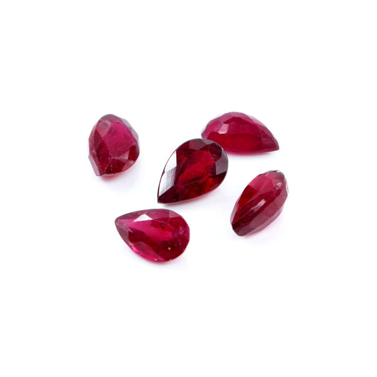 Natural Bangkok Ruby Calibrated Pears | 5x7mm & 6x8mm