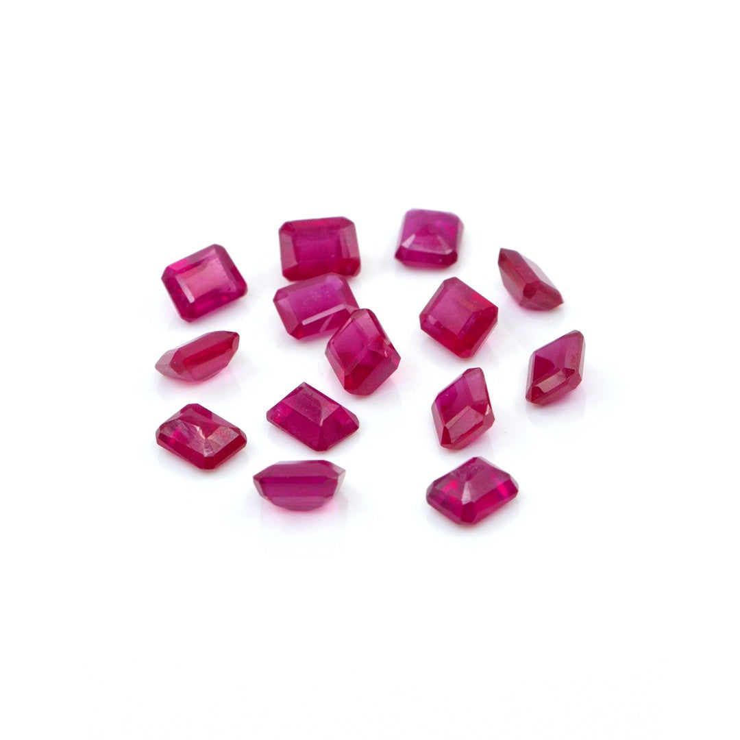 Natural Bangkok Ruby Calibrated Octagons | 3x4mm & 4x5mm