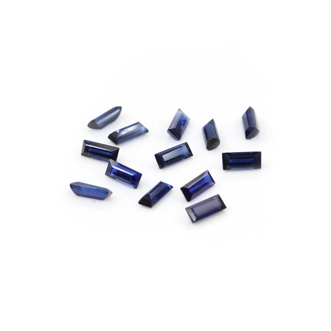 Natural Untreated Blue Sapphire Calibrated Baguettes | 1.5x4mm & 2x4mm