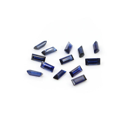 Natural Untreated Blue Sapphire Calibrated Baguettes | 1.5x4mm & 2x4mm
