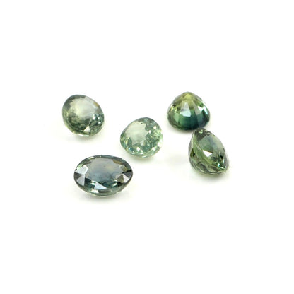 Natural Natural Untreated Teal Sapphire Calibrated Ovals | 3x4mm & 4x5mm