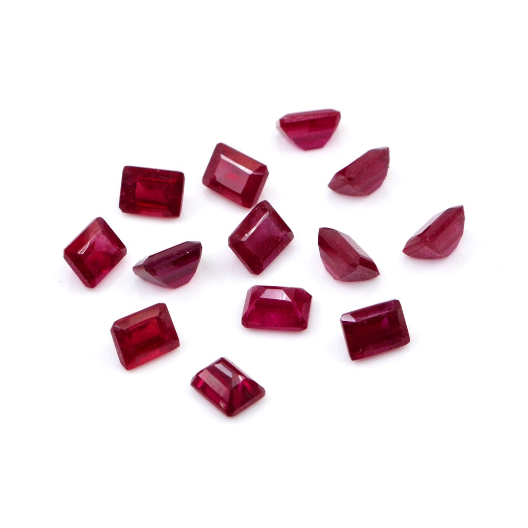 Natural Bangkok Ruby Calibrated Octagons | 3x4mm & 4x5mm