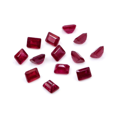 Natural Bangkok Ruby Calibrated Octagons | 3x4mm & 4x5mm