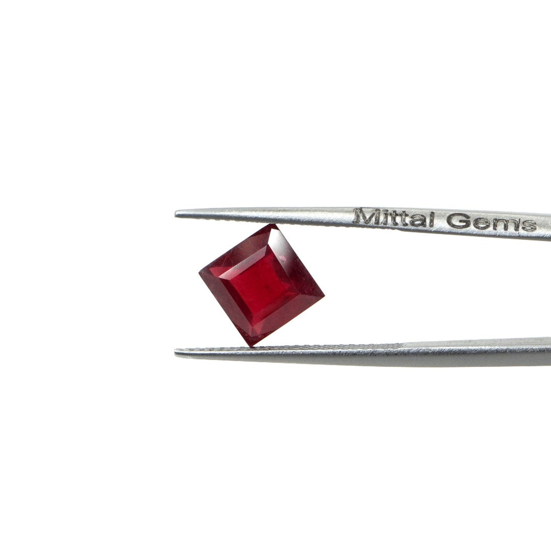 Natural Bangkok Ruby Calibrated Squares | 8mm & 9mm