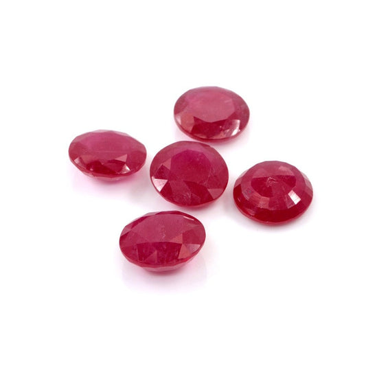 Natural Bangkok Ruby Calibrated Rounds | 14mm & 15mm