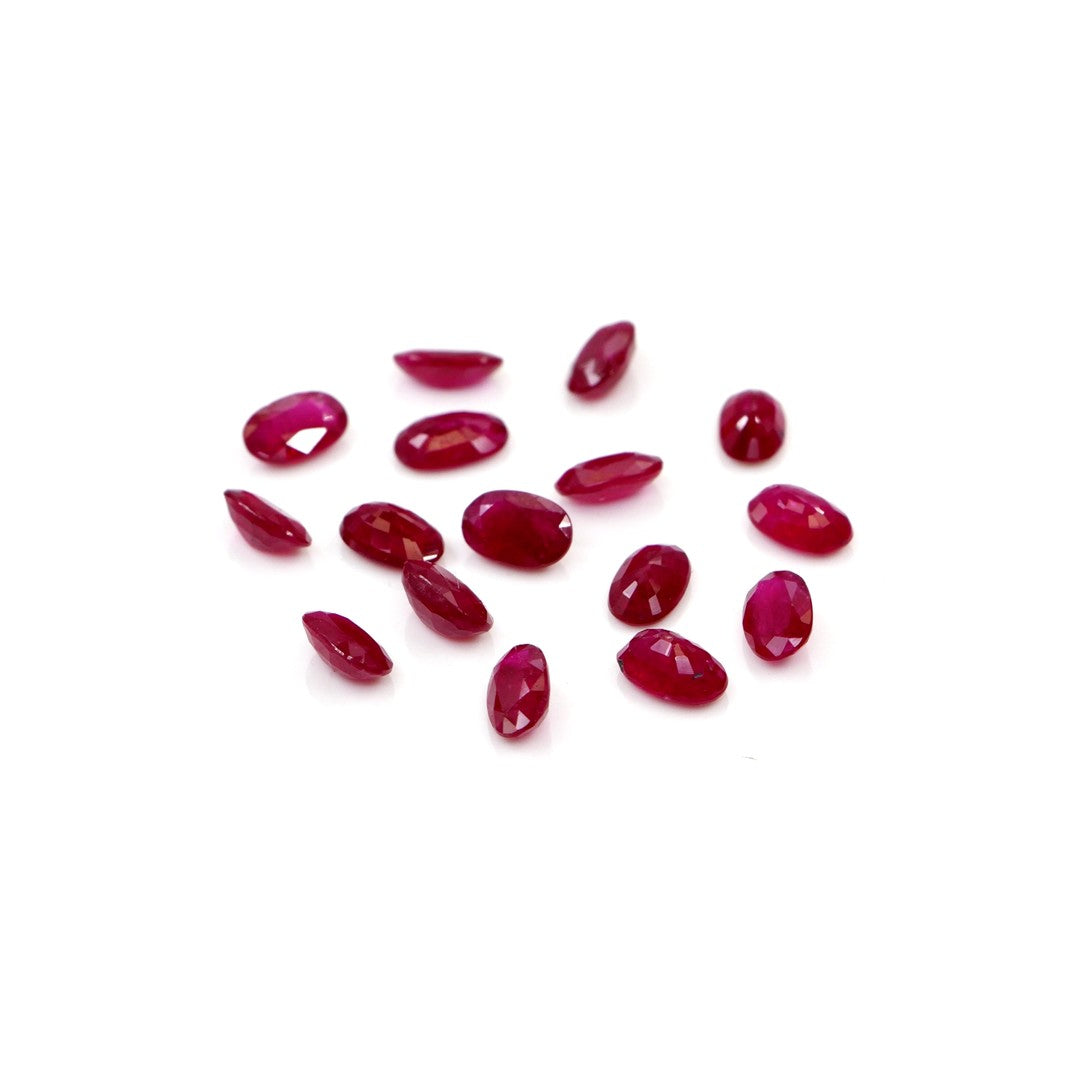 Natural Untreated Mozambique Ruby Calibrated Ovals | 3x5mm & 4x6mm