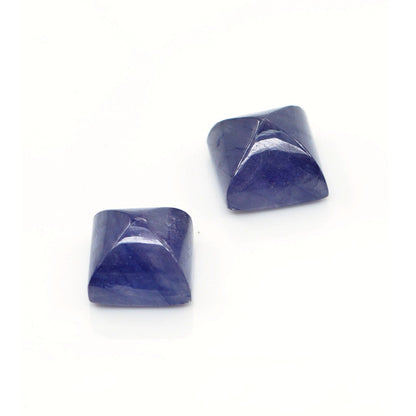 Natural Bangkok Blue Sapphire Calibrated Cabochon Squares | 9mm & 10mm